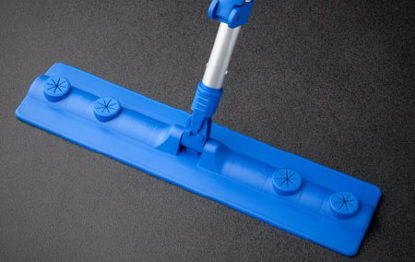 Picture of Cleanroom Mop Frame with Handle PharmaMOP® 3-3/4 X 15 Inch Frame / 36 to 61 Inch Handle Locking Connection AluminumFT416D