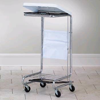 Picture of Hamper Stand Clinton™ Rolling Square Opening Foot Pedal Tilt-Top LidH-40
