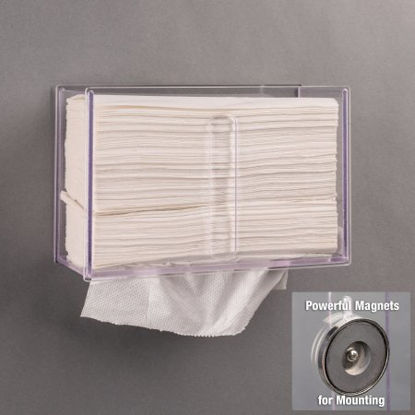 Picture of Paper Towel Dispenser Clear PETG Manual Magnet MountPAPRTWL-M