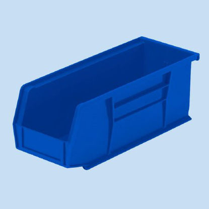 Picture of Storage Bin HCL Super Tough Blue Industrial Grade Polymers 4 X 4-1/8 X 10-7/8 Inch1401B