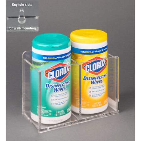 Picture of Wipe Tub Holder Clear Acrylic Manual 2 Wipes Container Countertop2WIPTUB4.5-W