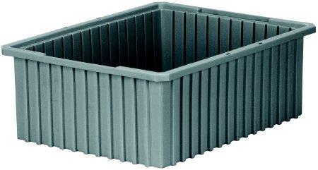Picture of Storage Container Akro-Grids Gray Industrial Grade Polymers 8 X 17-3/8 X 22-3/8 Inch33228GREY