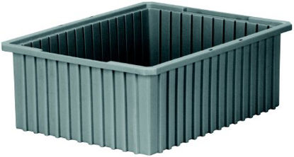 Picture of Storage Container Akro-Grids Gray Industrial Grade Polymers 8 X 17-3/8 X 22-3/8 Inch33228GREY