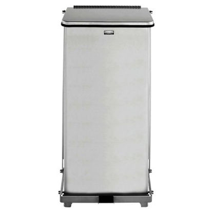 Picture of Trash Can Rubbermaid® Defenders® 24 gal. Rectangular Satin Finish Steel Step OnFGST24SSPL