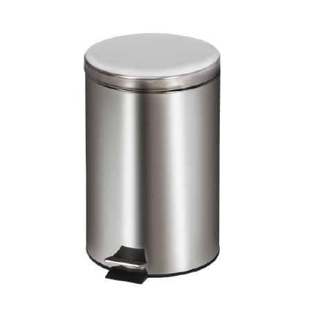 Picture of Trash Can 20 Quart Round Silver Stainless Steel Step OnTR-20S