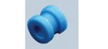 Picture of Ventilator Tubing Donaldson 1.14 mm Inner Diameter / 2.4 mm Inner Flange Diameter / 2.4 mm Outer Flange Diameter / 0.8 mm Inner Flange Distance / 2.2 mm Total Length Silicone Elastomer Blue SterileVT-0100-01