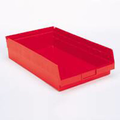 Picture of Shelf Bin Akro-Mils® Red Industrial Grade Polymers 4 X 4-1/8 X 11-5/8 Inch30120RED