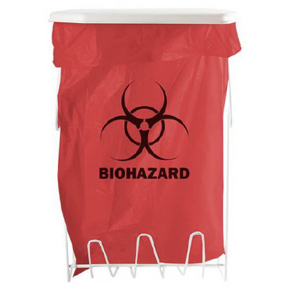 Picture of Biohazard Bag Holder BOWMAN® White Plastic 5 gal. Wall MountMW-005