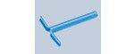 Picture of Ear Ventilation Tube T-Tube 1.14 mm Inner Diameter / 9.8 mm Inner Flange Diameter / 12.0 mm Inner Flange Distance Silicone Elastomer Blue SterileVT-0400-01