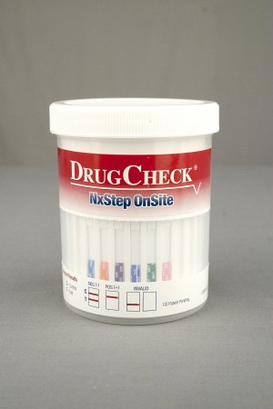 Picture of Drugs of Abuse Test DrugCheck® NxStep OnSite 6-Drug Panel AMP, COC, mAMP/MET, OPI, OXY, THC Urine Sample 25 Tests60620