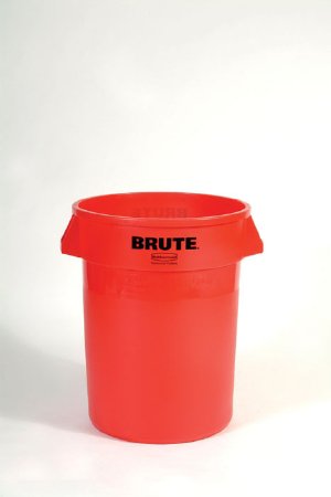Picture of Trash Can Rubbermaid® Brute® 32 gal. Round Red Plastic Open TopRCP2632RED