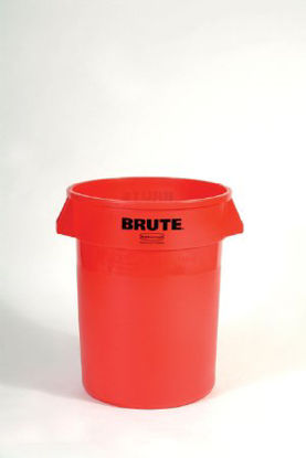 Picture of Trash Can Rubbermaid® Brute® 32 gal. Round Red Plastic Open TopRCP2632RED
