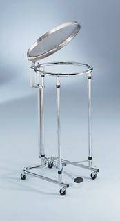 Picture of Hamper Stand Blickman Rolling Round Opening Foot Pedal Tilt-Top Lid096211800P