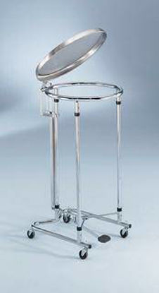 Picture of Hamper Stand Blickman Rolling Round Opening Foot Pedal Tilt-Top Lid096211800P