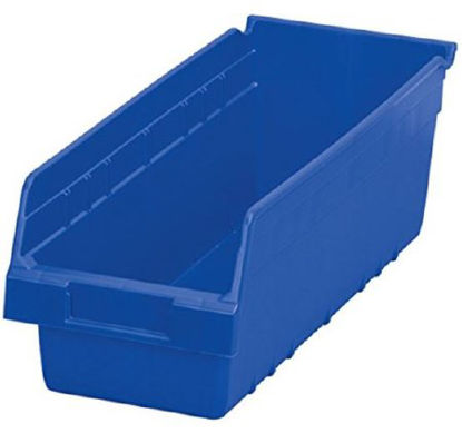 Picture of Storage Bin Shelfmax Blue Plastic 6 X 6-3/4 X 18 Inch30098BLUE