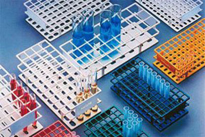 Picture of Test Tube Rack Nalgene™ Unwire™ 72 Place 16 mm Tube Size Yellow 248 X 127 X 70 mm1480939