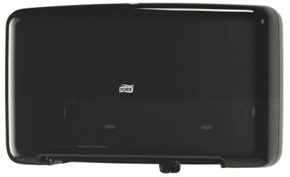 Picture of Toilet Tissue Dispenser TorkSelect™ Elevation Black Plastic Manual Double Roll Wall Mount5555290