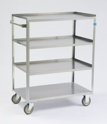 Picture of Linen Cart 4 Shelves 300 lbs. Weight Capacity Stainless Steel 3-1/2 Inch Swivel Casters333