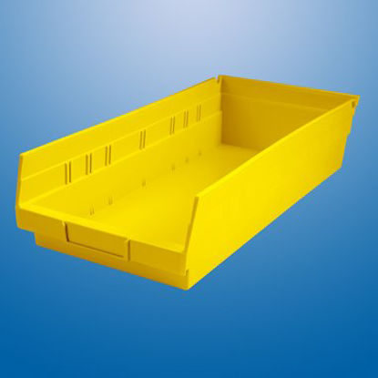 Picture of Shelf Bin Health Care Logistics® Yellow Industrial Grade Polymers 4 X 8-3/8 X 17-7/8 Inch1457Y
