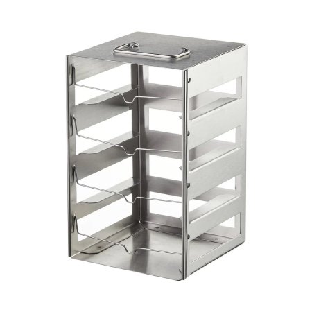 Picture of Cryo Storage Box Freezer Rack Cryobox™ 5-1/2 X 5-2/3 X 8-3/4 Inch Metallic Stainless Steel 4 Shelf Capacity5036-0004