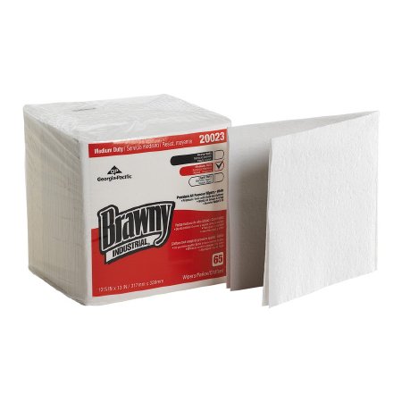 Picture of Task Wipe Brawny Industrial® Medium Duty White NonSterile Double Re-Creped 12-1/2 X 13 Inch Disposable20023