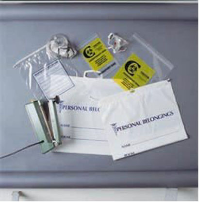 Picture of Patient Belongings Bag 9 X 12 Inch Plastic Drawstring Closure ClearG103