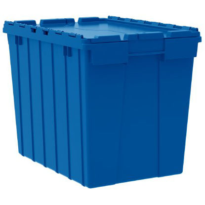 Picture of Attached Lid Container Akro-Mils® Blue Industrial Grade Polymers 15 X 17 X 21-1/2 Inch39170BLUE