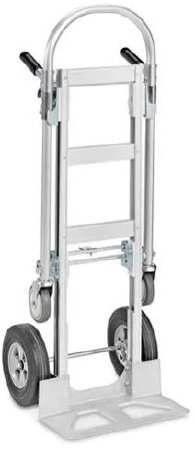 Picture of Convertible Hand Truck Uline 2 Wheels / 2 Casters Hand Truck 500 lbs. / Platform 800 lbs. Aluminum Push Handle AluminumH-1479