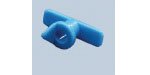 Picture of Ear Ventilation Tube Touma T-Tube 1.4 mm Inner Diameter / 5.8mm Inner Flange Diameter / 2.4 mm Outer Flange Diameter / 1.3 mm Inner Flange Distance / 2.1 mm Total Length Silicone Elastomer Blue SterileVT-0405-01