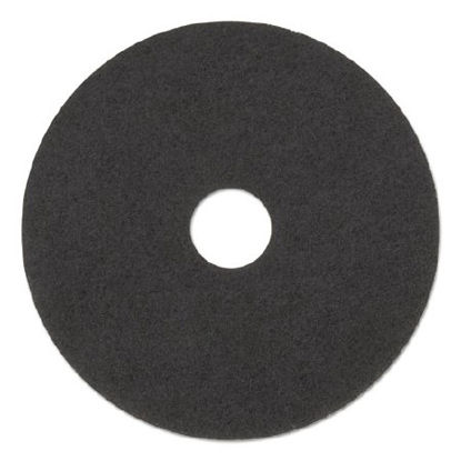 Picture of Hard Floor Stripping Pad Boardwalk® 20 Inch Black Nonwoven Nylon / Polyester FiberBWK4020BLA