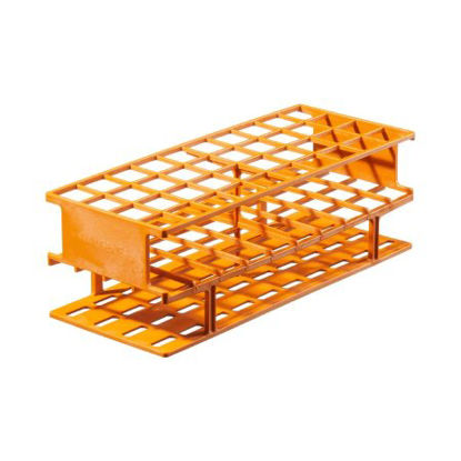 Picture of Centrifuge Tube / Test Tube Test Tube Rack Nalgene™ Unwire™ 40 Place 20 mm Tube Size Orange 3-1/4 X 4 X 9-3/4 Inch5970-0120