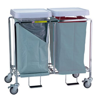 Picture of Double Hamper with Bags 4 Casters 30 to 35 gal.674G