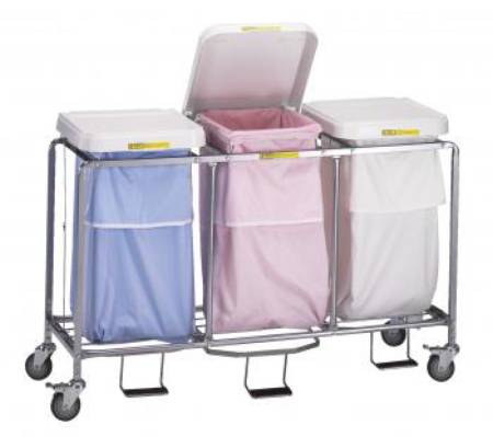 Picture of Triple Hamper with Bags 4 Casters 30 to 35 gal.686WBP