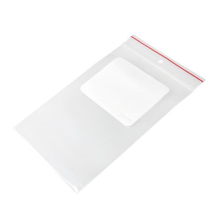 Picture of Zip Closure Bag with Write-On Block Red Line™ 6 X 9 Inch LDPE Clear / White BlockMGRL4WH0609