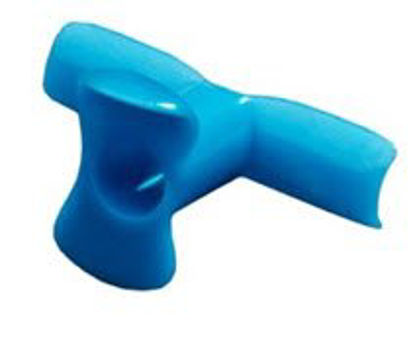 Picture of Ear Ventilation Tube Grommet T-Tube 1.27 mm Inner Diameter / 6.4 mm Inner Flange Diameter / 3.8 mm Outer Flange Diameter / 2.4 mm Inner Flange Distance / 3.5 mm Total Length Silicone Elastomer Blue SterileVT-0403-01