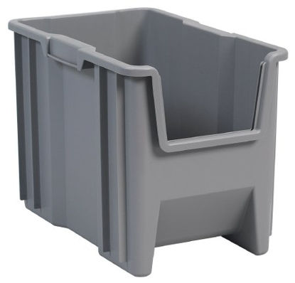 Picture of Storage Bin Stak-N-Store Gray Industrial Grade Polymers 10-7/8 X 12-1/2 X 17-1/2 Inch13014GREY