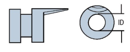 Picture of Ear Ventilation Tube Donaldson 1.14 mm Hydromer Coated Titanium Sterile240015