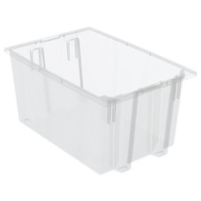 Picture of Nest and Stack Tote Clear Plastic 15 X 19-1/2 X 29-1/2 Inch35300SCLAR