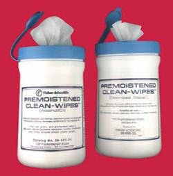 Picture of Fisherbrand™ Clean-Wipes™ Surface Disinfectant Cleaner Premoistened Wipe 100 Count Canister Disposable Alcohol Scent NonSterile0666524