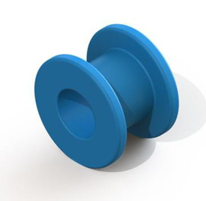 Picture of Ear Ventilation Tube Collar Button 1.27 mm Fluoroplastic Blue SterileVT-1011-50