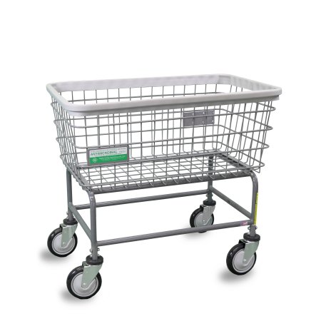 Picture of Antimicrobial Laundry Cart 100 lbs. Weight Capacity Steel Tubing 5 Inch Clean Wheel System™ Casters200F/ANTI