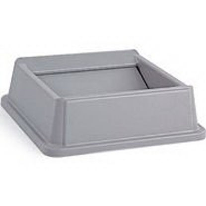 Picture of Trash Can Lid Untouchable® 6-1/4 X 20-1/8 X 20-1/8, Gray, Plastic, Square, Swing Clouser TypeFG266400GRY