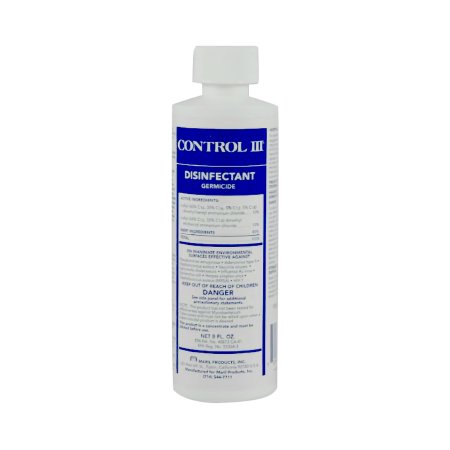 Picture of Control III® Surface Disinfectant Cleaner Ammoniated Liquid Concentrate 8 oz. Bottle Mild Scent NonSterileC3/DISH/12