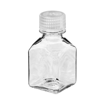 Picture of General Purpose Bottle Nalgene™ Narrow Mouth / Square Polycarbonate / Polypropylene 60 mL (2 oz.)2015-0060