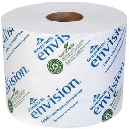 Picture of Toilet Tissue envision® White 1-Ply Standard Size Cored Roll 1500 Sheets 3-9/10 X 4 Inch14448/01