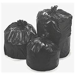 Picture of Trash Bag Heritage 56 gal. Black LLDPE 0.90 Mil. 43 X 47 Inch Performance Bottom Seal Flat PackHERH8647TK