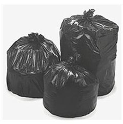 Picture of Trash Bag Heritage 56 gal. Black LLDPE 0.90 Mil. 43 X 47 Inch Performance Bottom Seal Flat PackHERH8647TK
