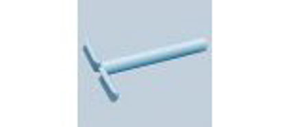 Picture of Ear Ventilation Tube T-Tube Supersoft 1.14 mm Inner Diameter / 9.8 mm Inner Flange Diameter / Inner Flange Distance12.0 mm Silicone Elastomer Blue SterileVT-0409-01