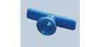 Picture of Ear Ventilation Tube Touma II T-Tube 1.12 mm Inner Diameter / 5.0 mm Inner Flange Diameter / 2.59 mm Outer Flange Diameter / 0.63 mm Inner Flange Distance / 2.08 mm Total Length Silicone Elastomer Blue SterileVT-0408-01