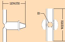 Picture of Ear Ventilation Tube Butterfly Modified T 7.6 mm Silicone Blue240073